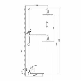 Душевая стойка Frap F2461 хром
